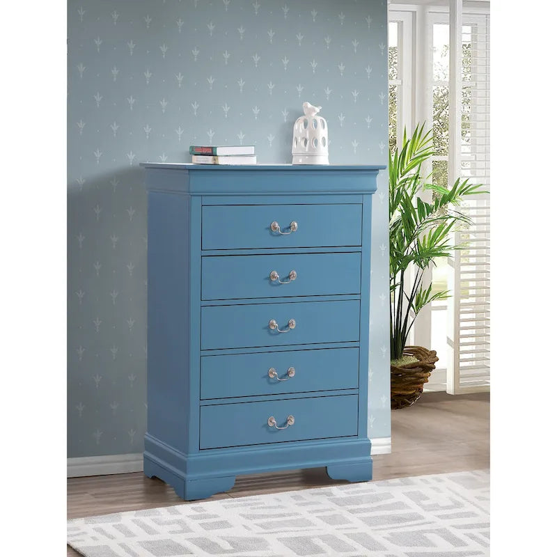 5-Drawer Chest of Drawers, 33L x 18W x 48H