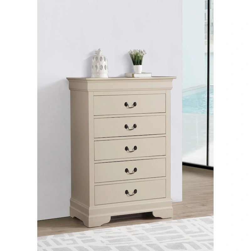 5-Drawer Chest of Drawers, 33L x 18W x 48H