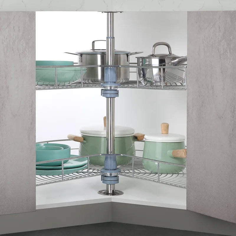 Lazy Susan 32-Inch Diameter, 270-Degree Double Rack Stainless Steel