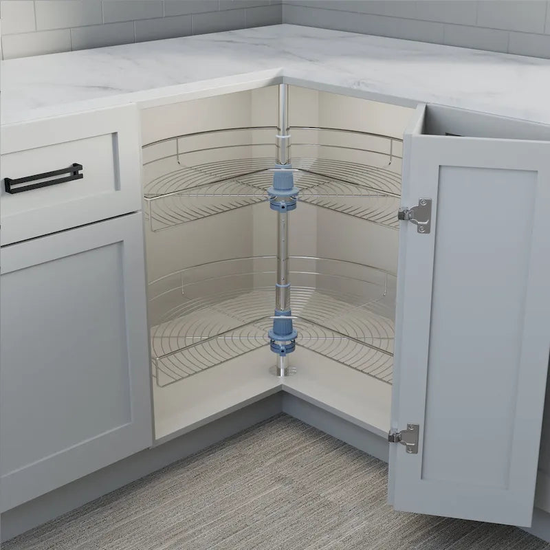 Lazy Susan 32-Inch Diameter, 270-Degree Double Rack Stainless Steel