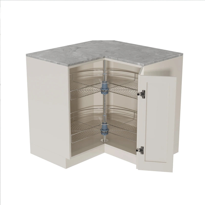 Lazy Susan 32-Inch Diameter, 270-Degree Double Rack Stainless Steel
