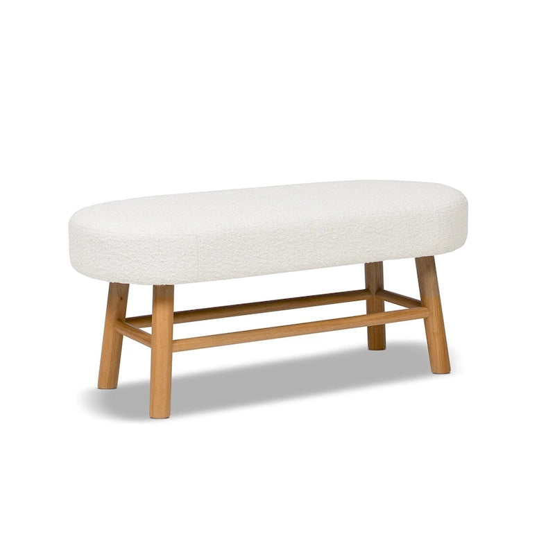 Fabric Upholstered Accent Entryway Bench