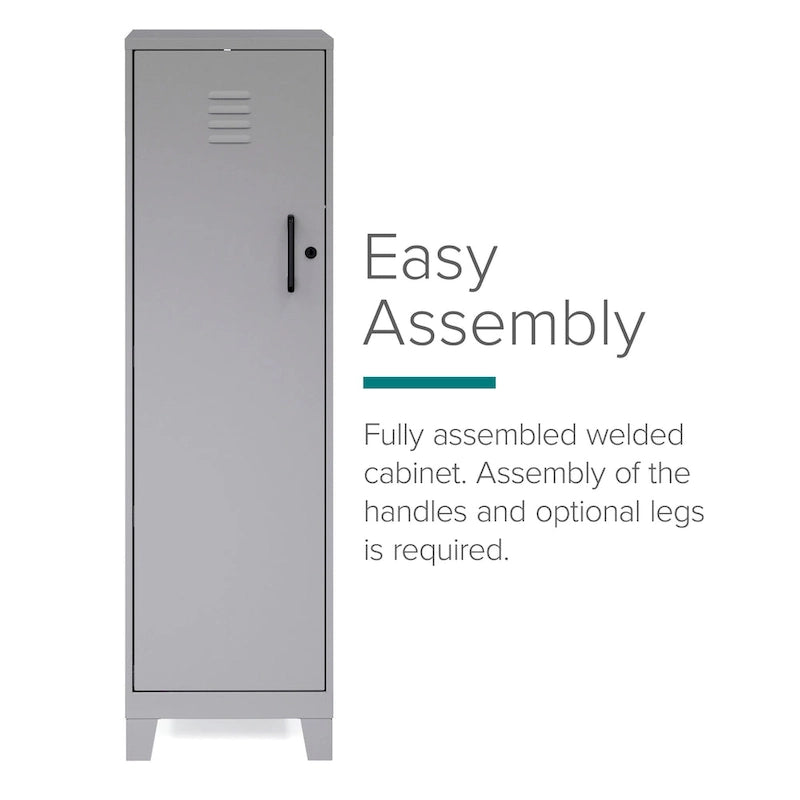 53.38H 4 Shelf Vented Door Storage Locker Cabinet