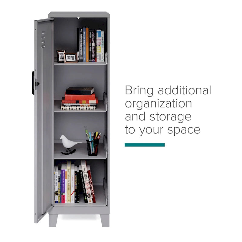 53.38H 4 Shelf Vented Door Storage Locker Cabinet
