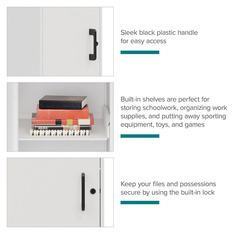 53.38H 4 Shelf Vented Door Storage Locker Cabinet