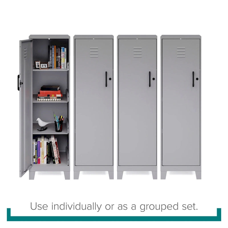 53.38H 4 Shelf Vented Door Storage Locker Cabinet