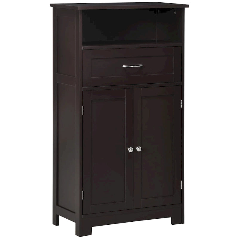 Modern Bathroom Storage Cabinet with Drawer and Adjustable Shelf, 11.75x23.5x42.75