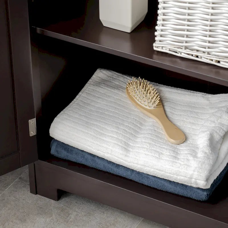 Modern Bathroom Storage Cabinet with Drawer and Adjustable Shelf, 11.75x23.5x42.75