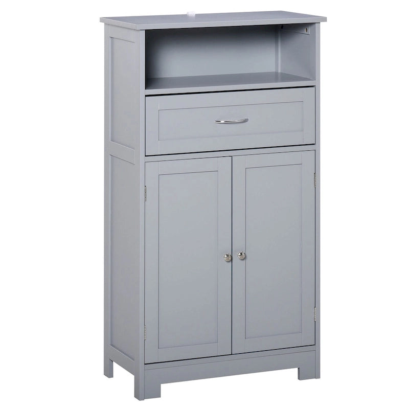 Modern Bathroom Storage Cabinet with Drawer and Adjustable Shelf, 11.75x23.5x42.75