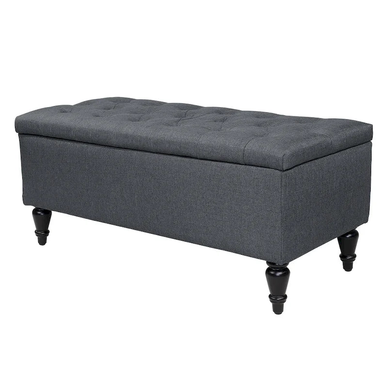 38-Inch Fabric Upholstered Tufted Storage Bench