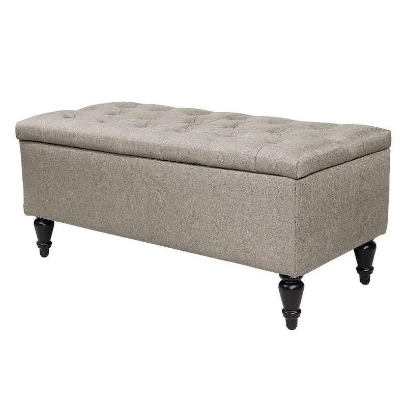 38-Inch Fabric Upholstered Tufted Storage Bench