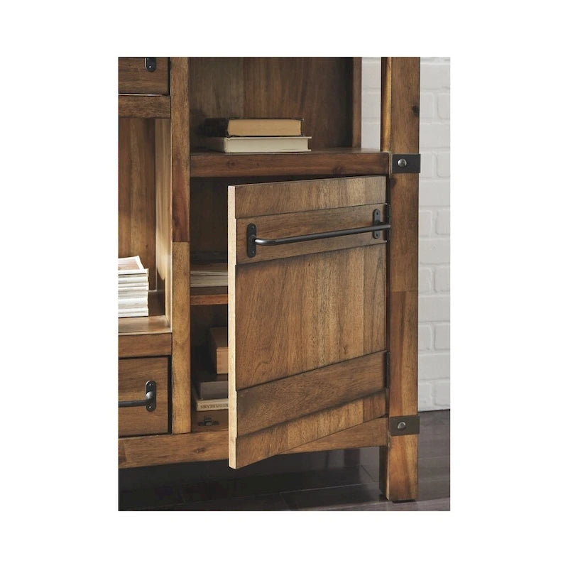 Casual Accent Cabinet in Light Brown with Bronze Hardware