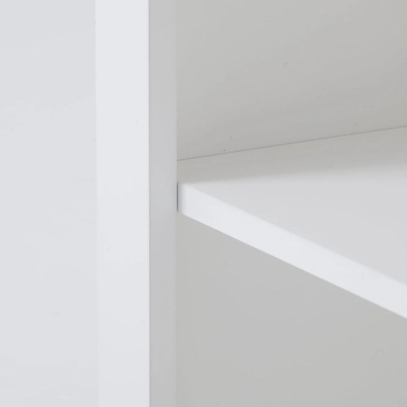White Manufactured Wood Space-saving Bathroom Storage Cabinet