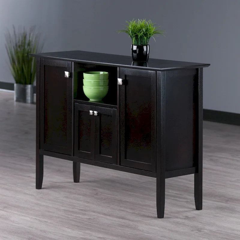 Buffet Cabinet in Coffee, 46W x 15.75D x 33.6H