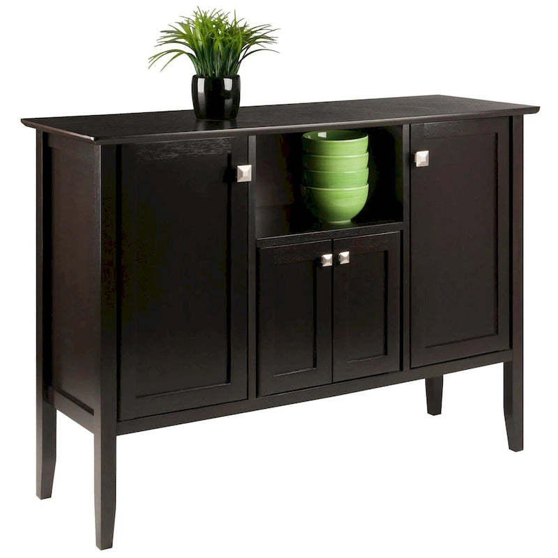 Buffet Cabinet in Coffee, 46W x 15.75D x 33.6H