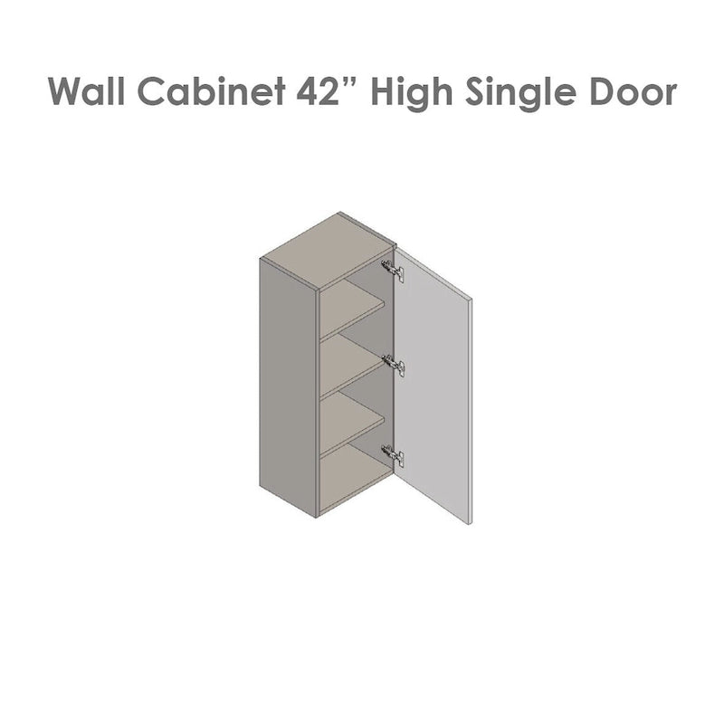 21 x 42 Wall Cabinet-Single Door-Grey - 21 x 42 x 12