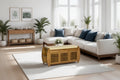 Bamboo Shoe Bench with Seating Cushion and Hidden Compartment
