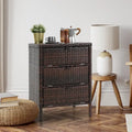Rattan Storage Cabinet with 3 Drawers