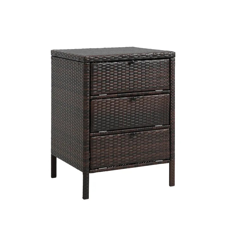 Rattan Storage Cabinet with 3 Drawers