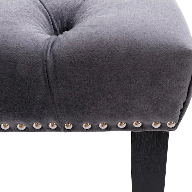 Upholstered Tufted Bench Ottoman Footrest Stool Accent Bench