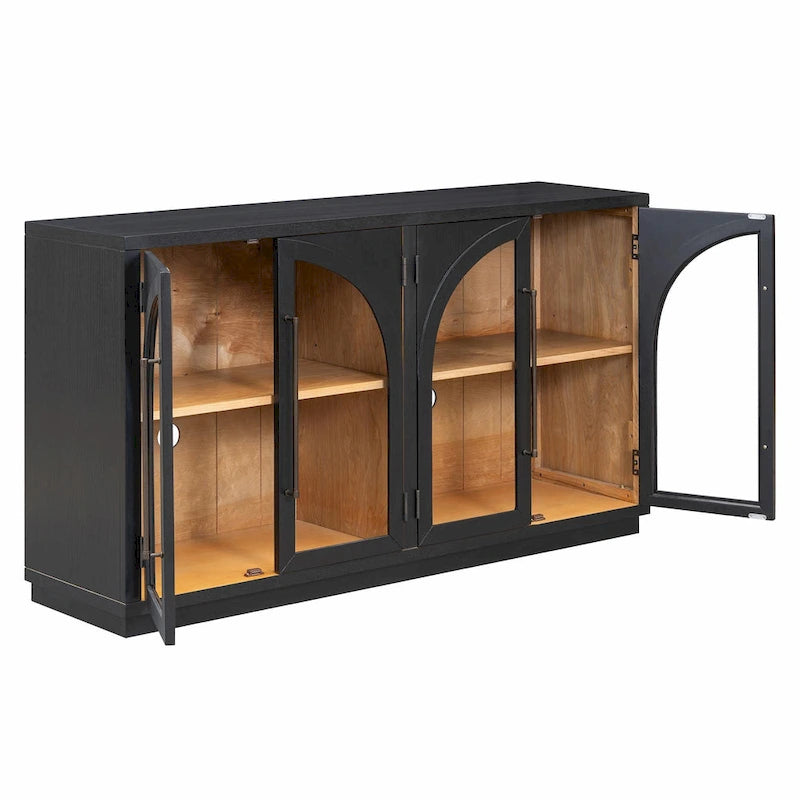 Retro 4-Door Large Storage Sideboard