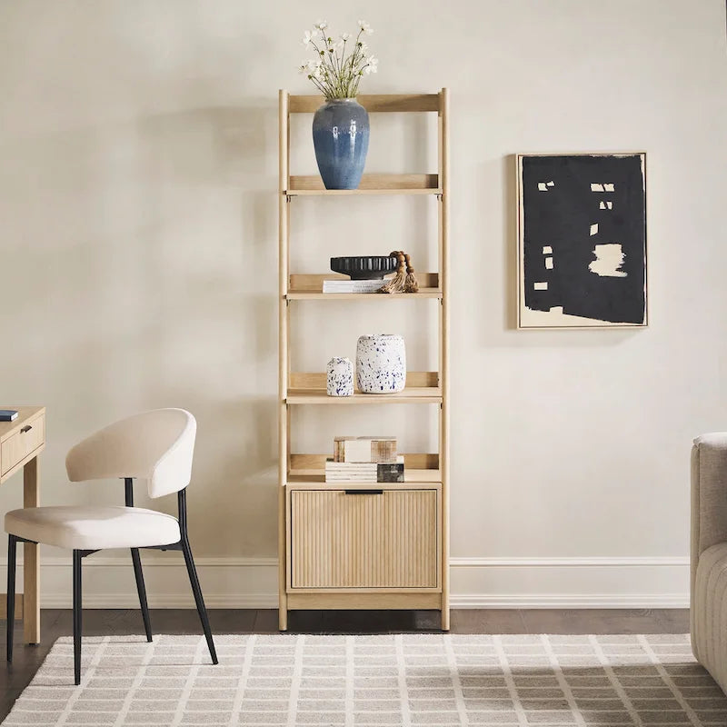 22-Inch Narrow Bookshelf with Drawer