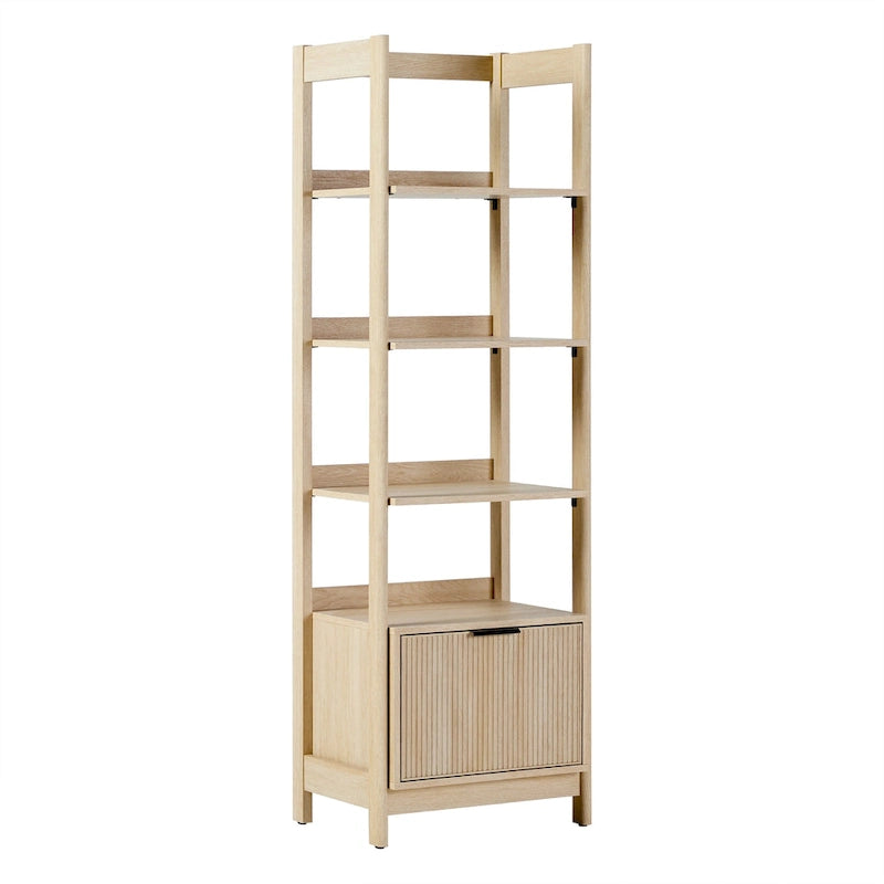 22-Inch Narrow Bookshelf with Drawer
