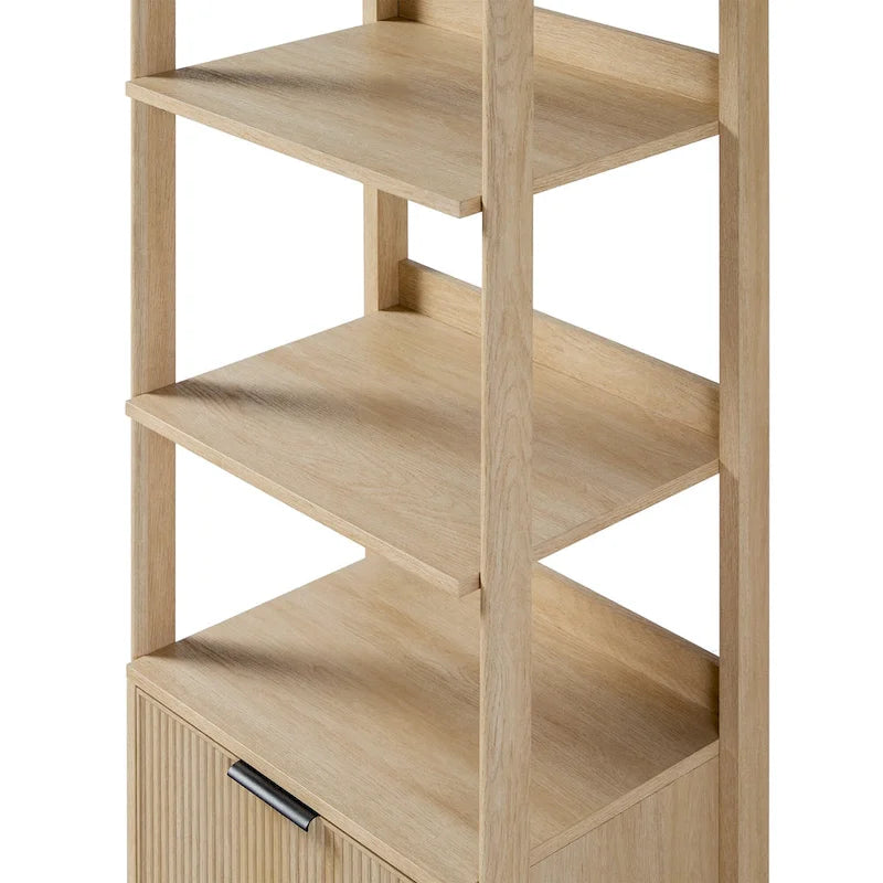 22-Inch Narrow Bookshelf with Drawer