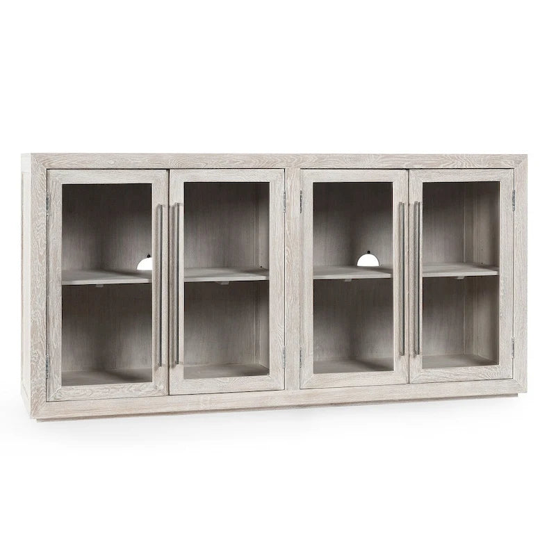 Four-Door Sideboard in Whitewash Finish