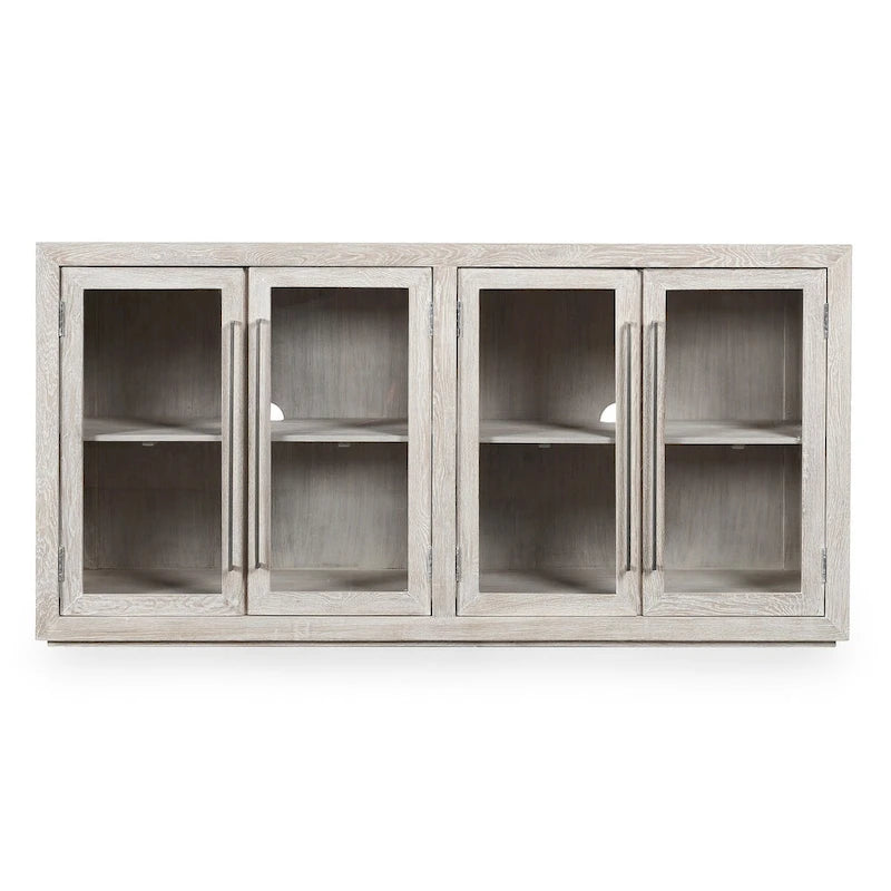 Four-Door Sideboard in Whitewash Finish