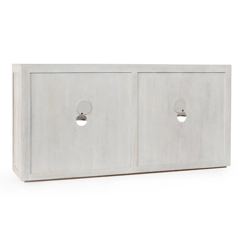 Four-Door Sideboard in Whitewash Finish