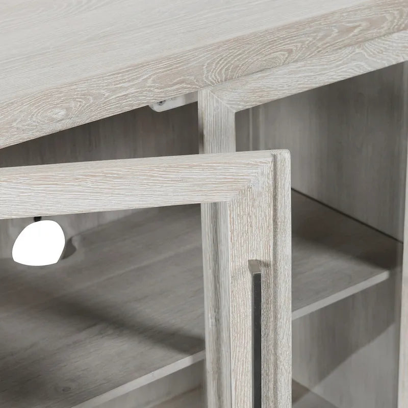 Four-Door Sideboard in Whitewash Finish