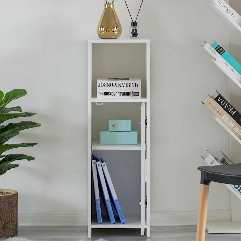 Tall Freestanding Bathroom Vanity Linen Tower Organizer Cabinet