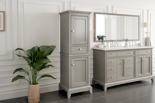 Eviva Elite Stamford 24 Gray Freestanding Linen Cabinet