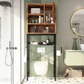 Badezimmerschrank aus Holz zur Aufbewahrung über der Toilette