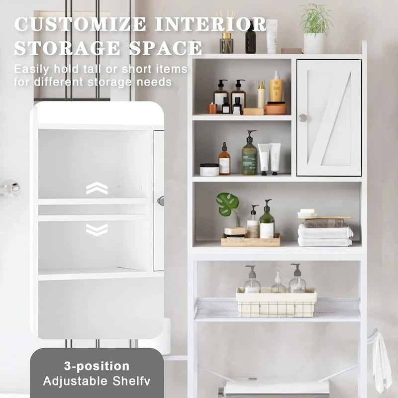 Wooden Bathroom Over-the-Toilet Storage Cabinet