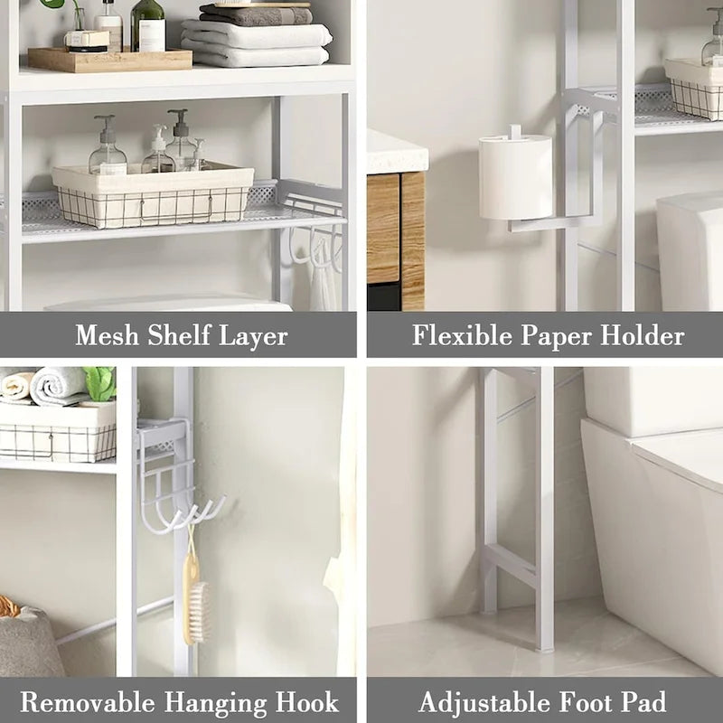 Wooden Bathroom Over-the-Toilet Storage Cabinet
