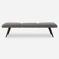 Uttermost Bowtie Charcoal Fabric Bench - 18 H X 72.5 W X 20 D